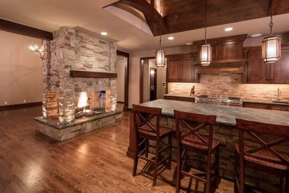 Kitchen & Custom Fireplace Remodel